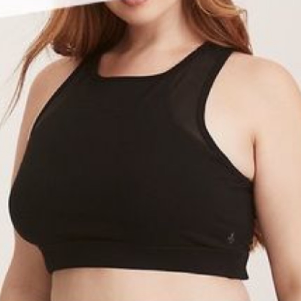 Torrid mesh inset high neck sports bra